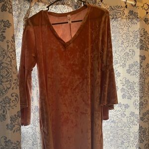 Boutique pink velvet dress